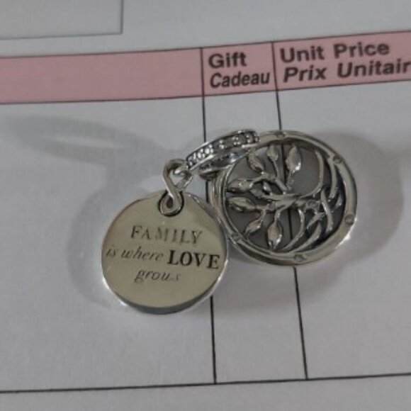 PANDORA Sterling Silver Glow-in-the-dark Infinity Tree Double Dangle 793599C01 - Picture 4 of 15